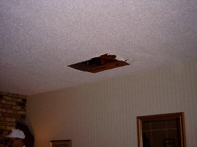 Replacing bad ceiling
