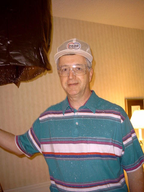 Almost as much on me as on the ceiling!