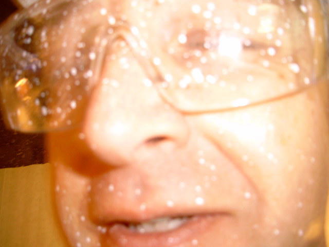 There's a reason to wear safety glasses!