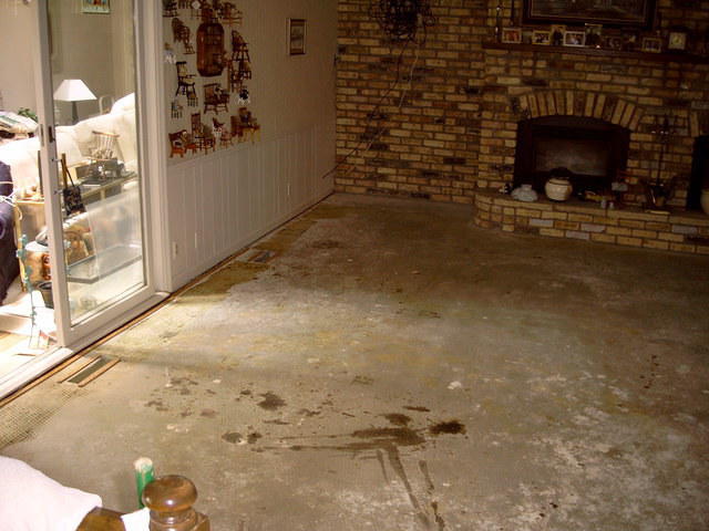Old carpet removed.