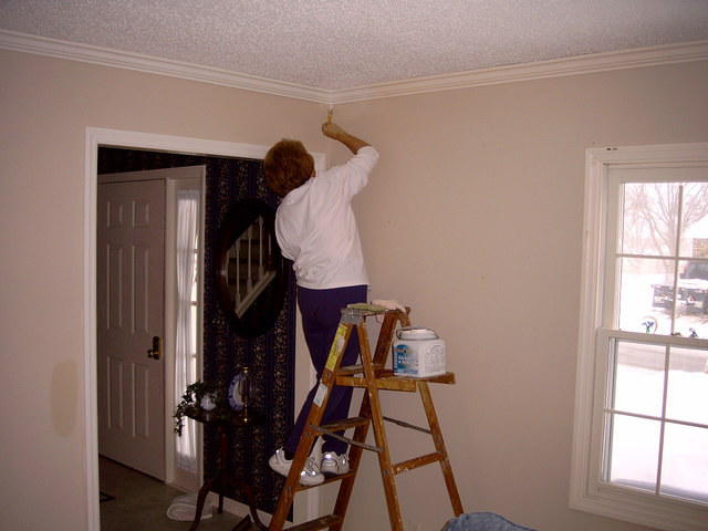 Trim painter at work