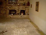 After the old carpet was removed.